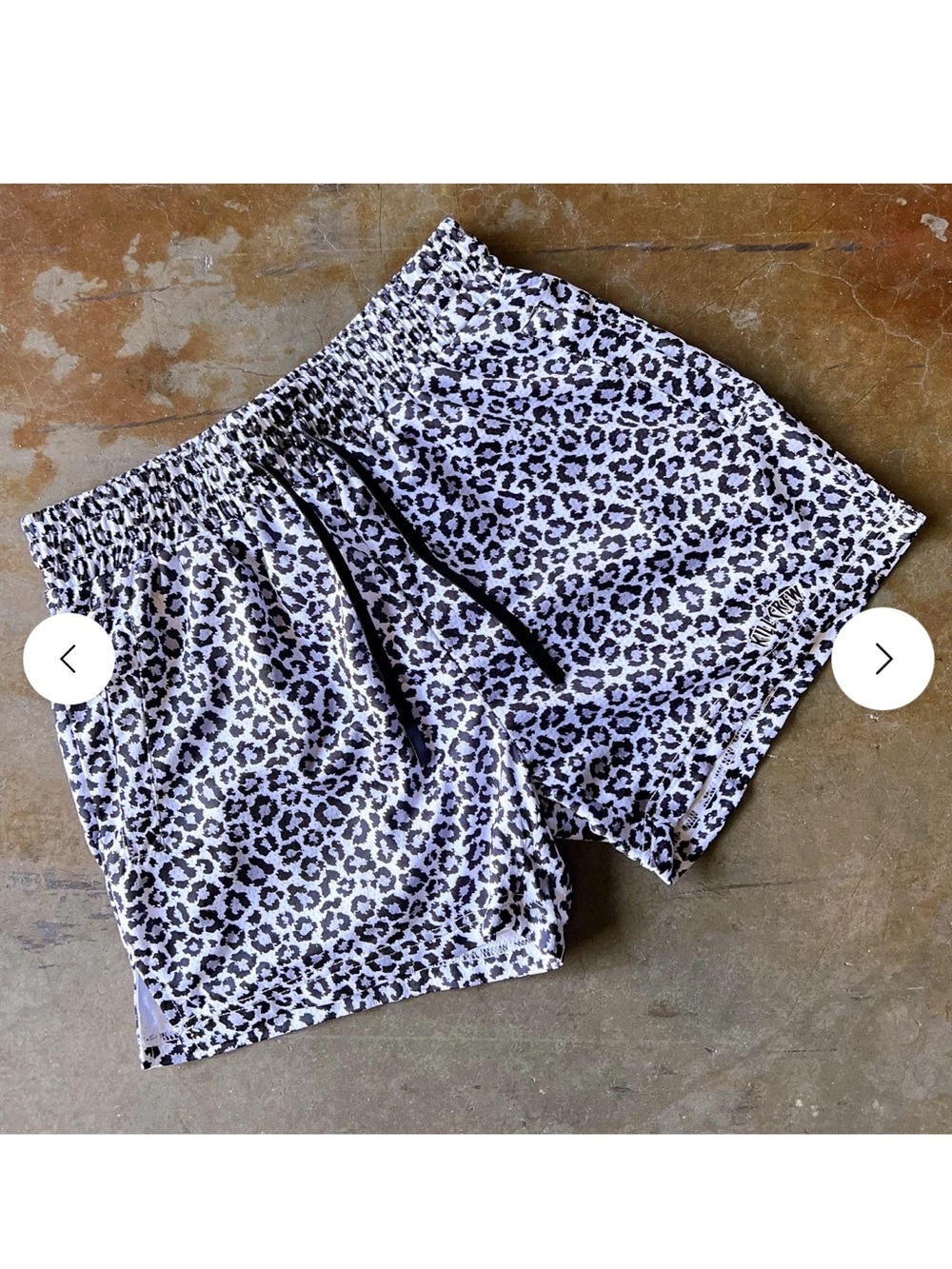 Kill Crew Women's Leopard Print Athletic Shorts - Black & White